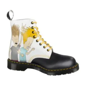 1460 Pascal Beavis & Butthead Black/White Classic Print Lace Up Boot