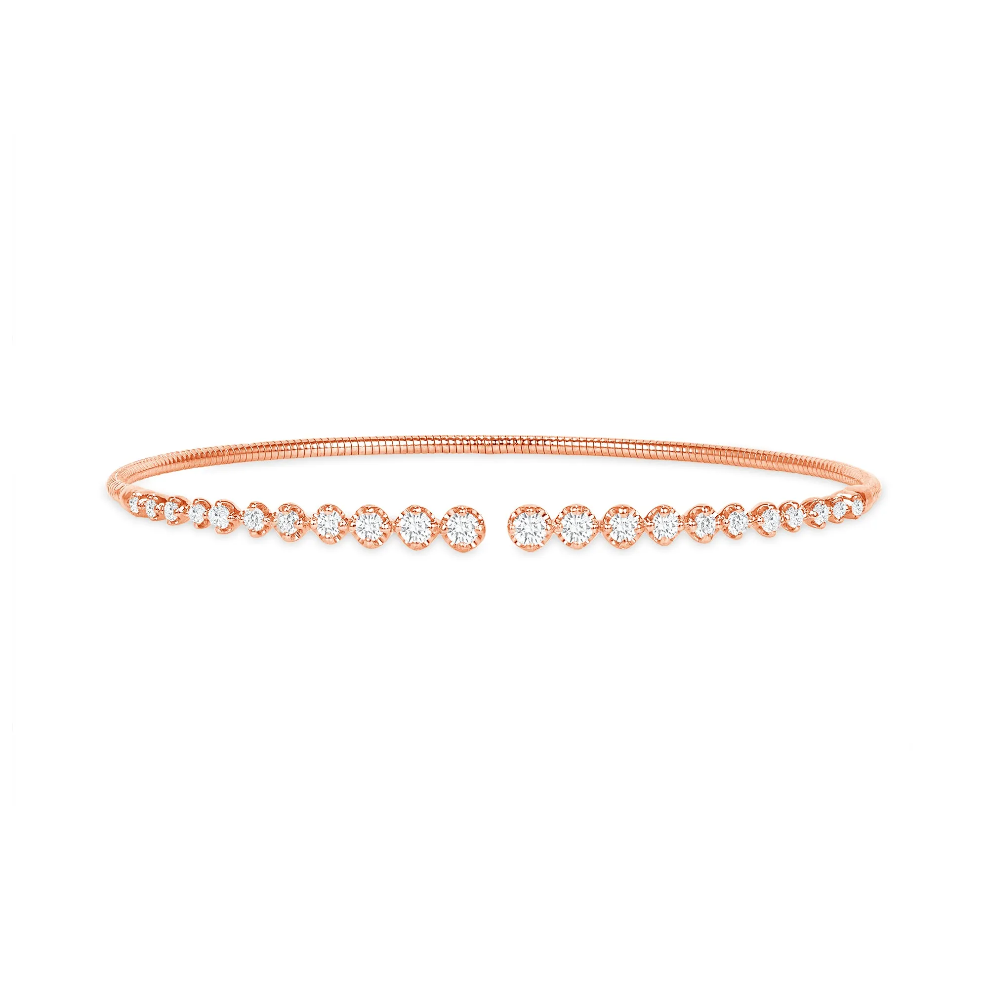 14k Gold Open Round Bangle