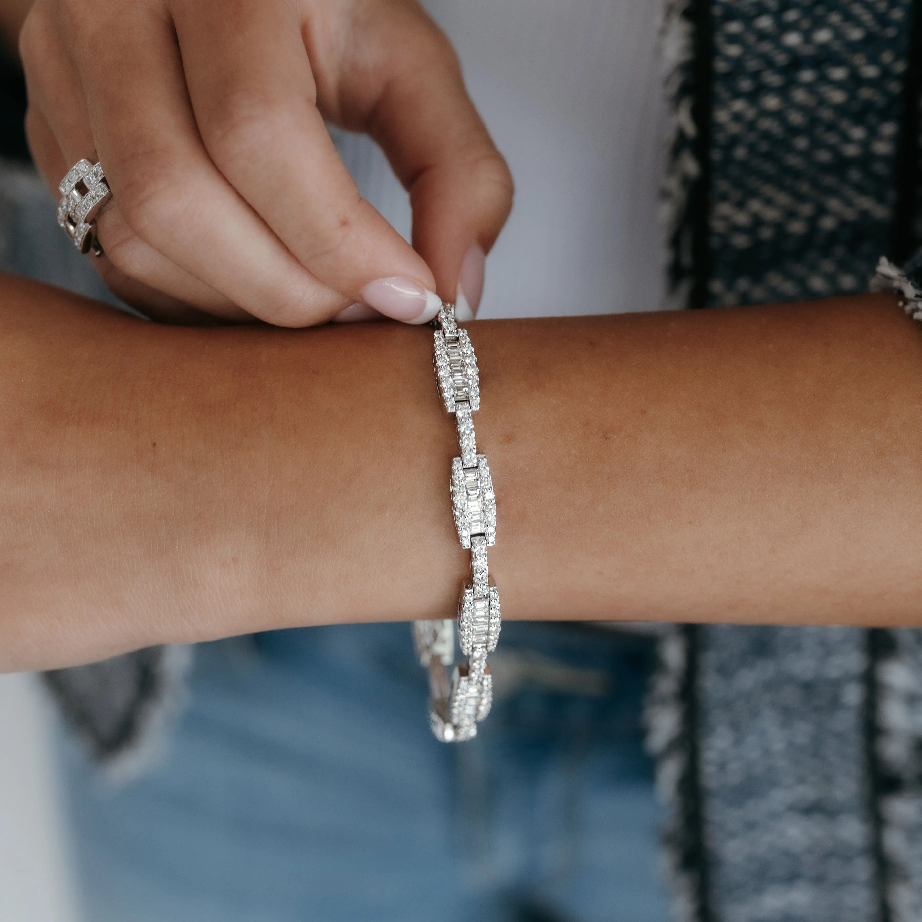 7.45ct Diamond Links Bracelet