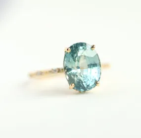 Alya 6Ct Mint Sapphire Engagement Ring