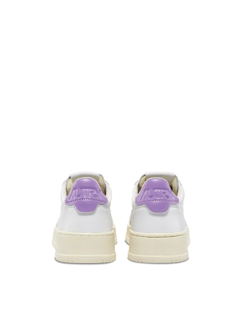 Autry Womens Medalist Low Trainer Leather / Leather - White / Lavender