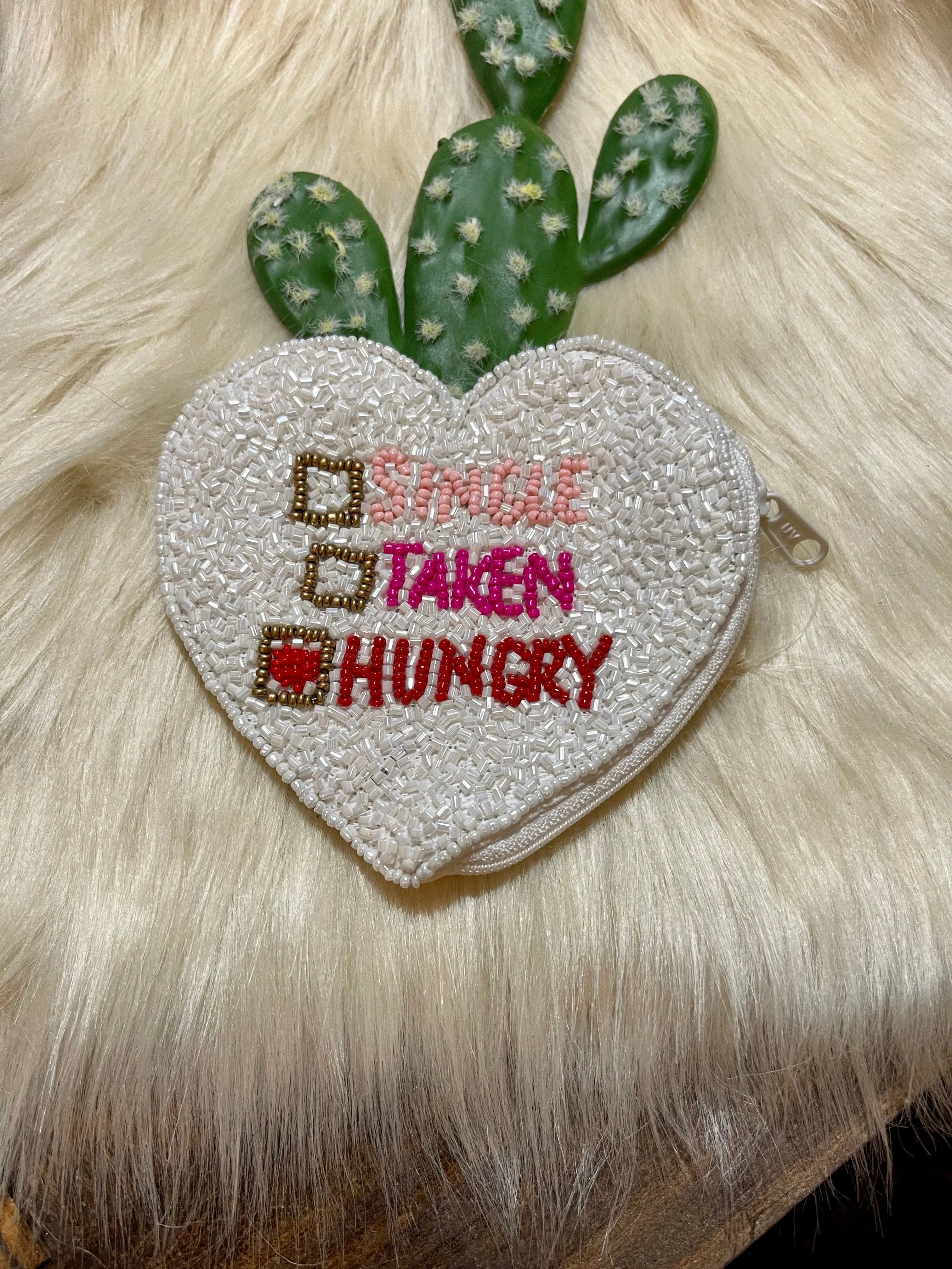 Beaded HUNGRY HEART CLUTCH