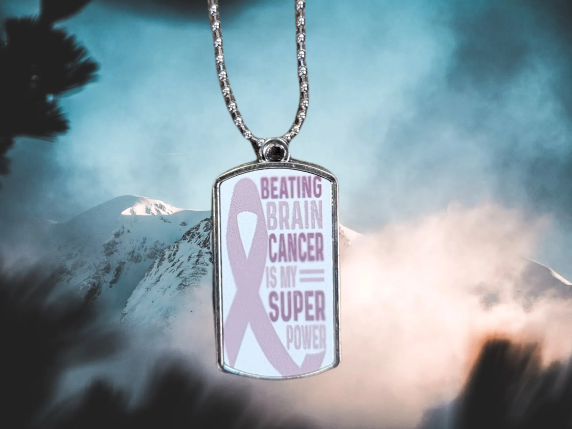 Brain Cancer Awareness Pendant Necklace - Go Gray Charity Necklace