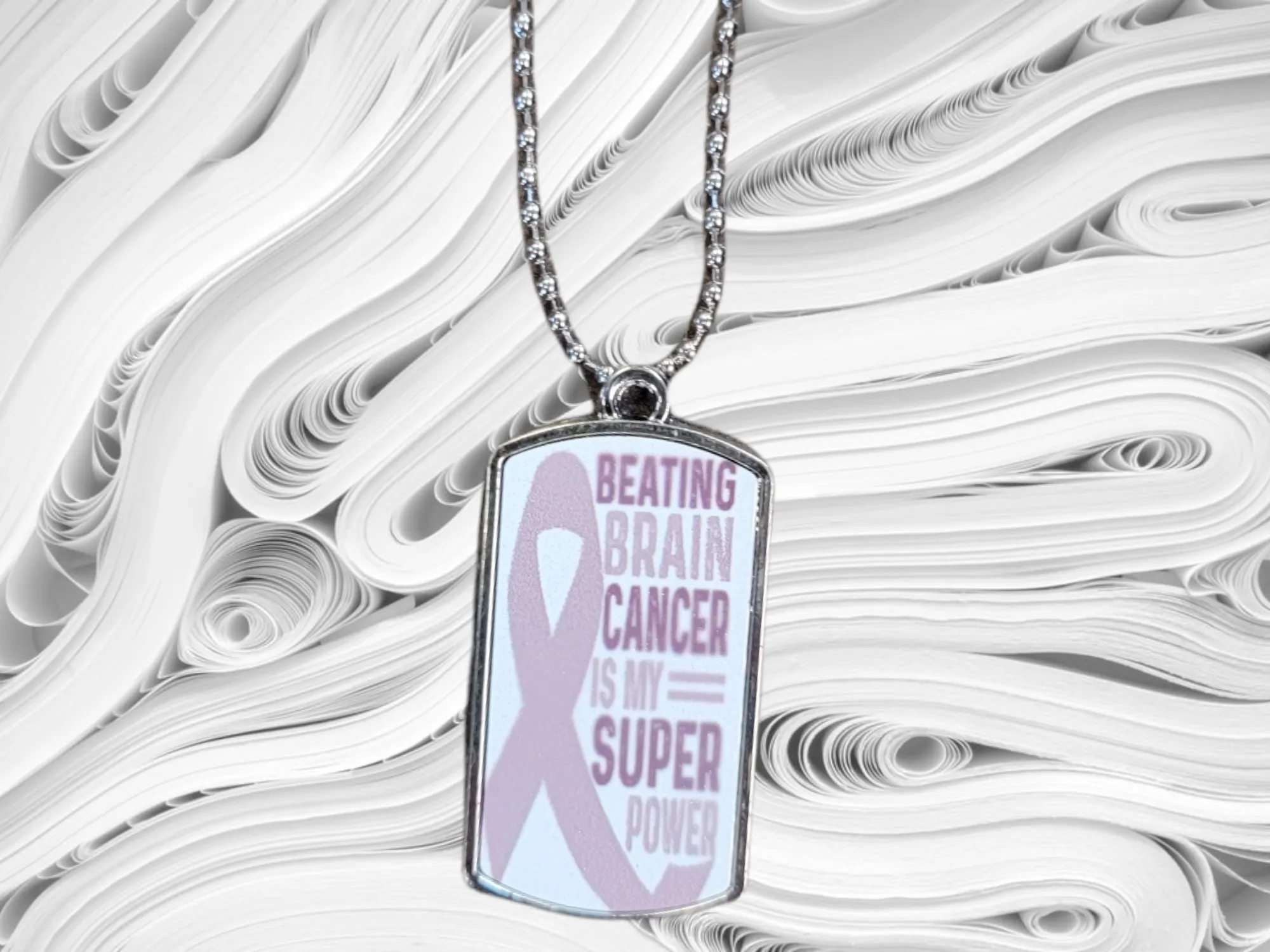 Brain Cancer Awareness Pendant Necklace - Go Gray Charity Necklace