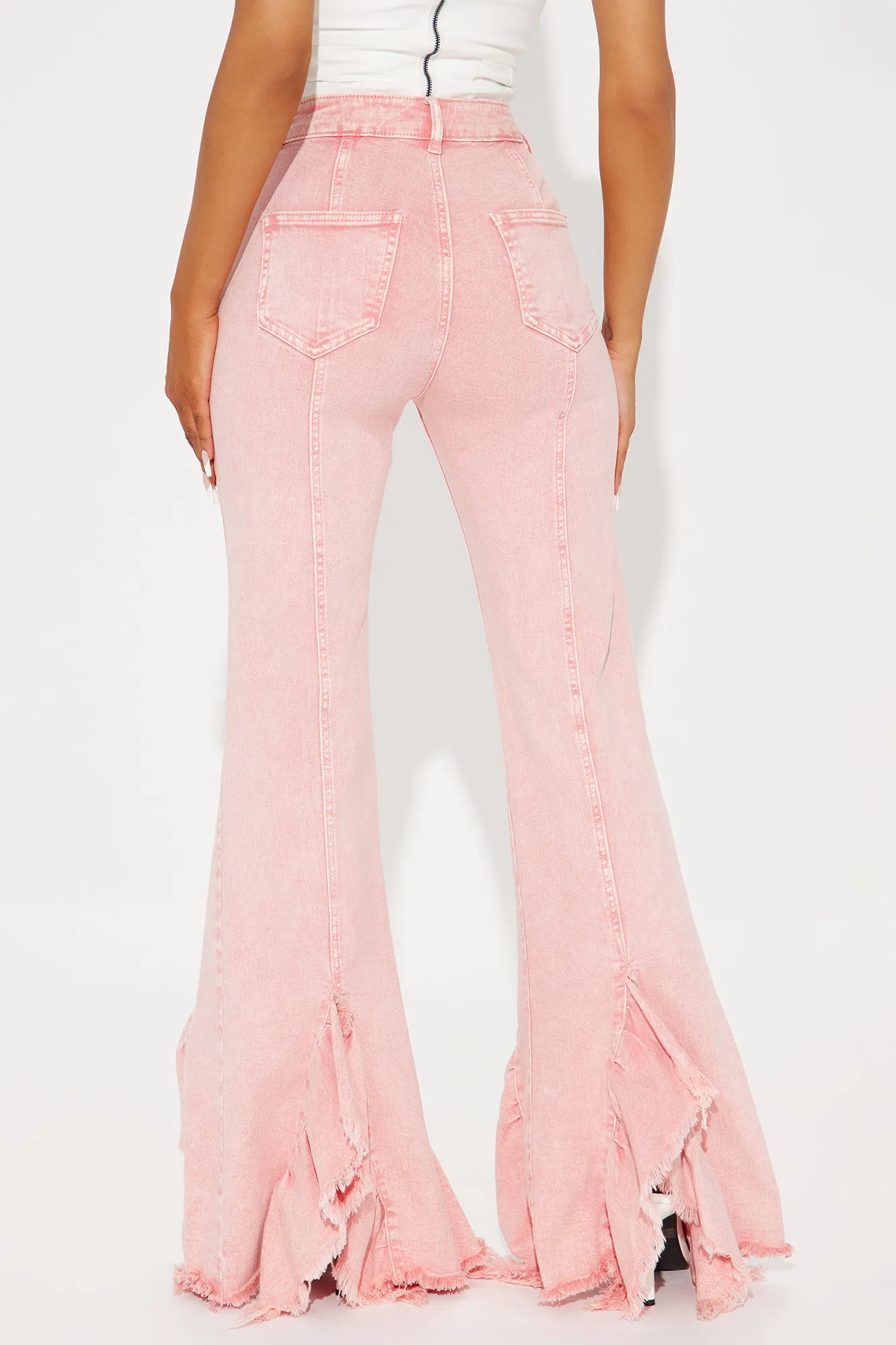 Break Free Ruffled Flare Pant - Pink