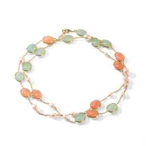 Chalcedony & Pearl Necklace