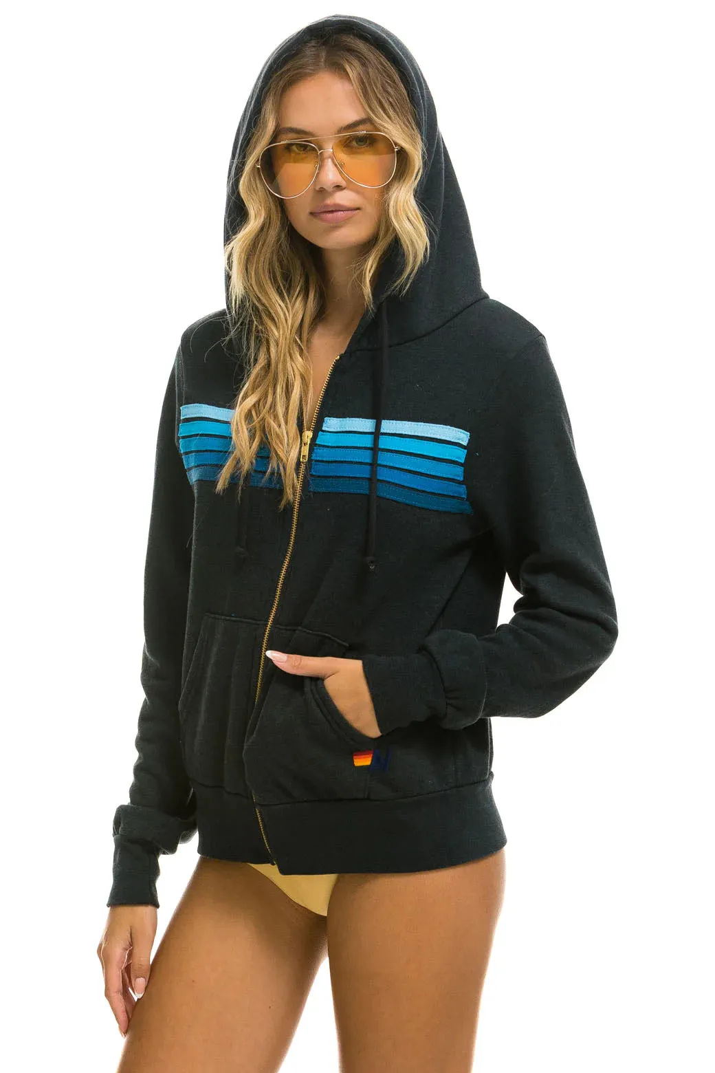 CharBlu 5 Stripe Hoodie