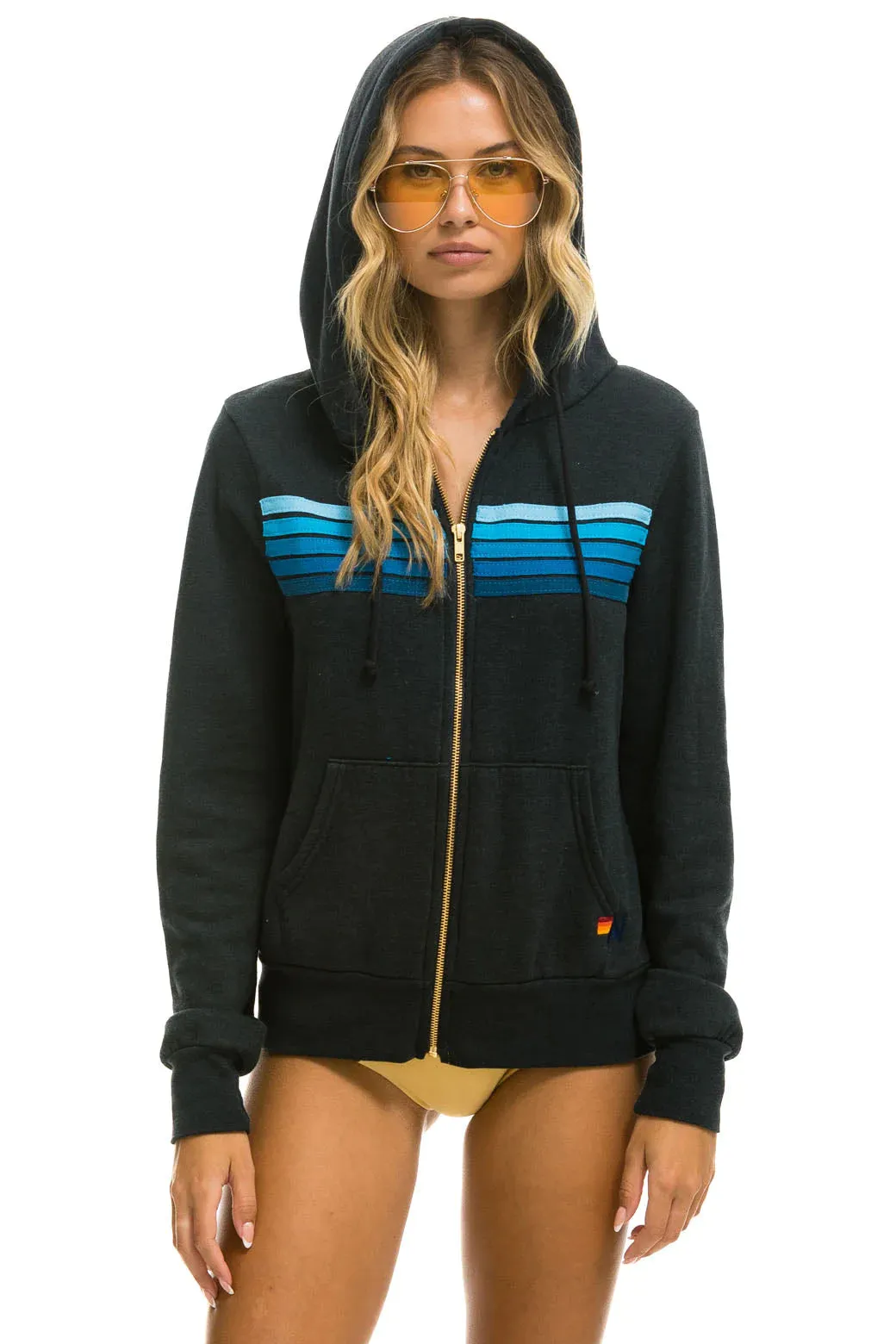 CharBlu 5 Stripe Hoodie