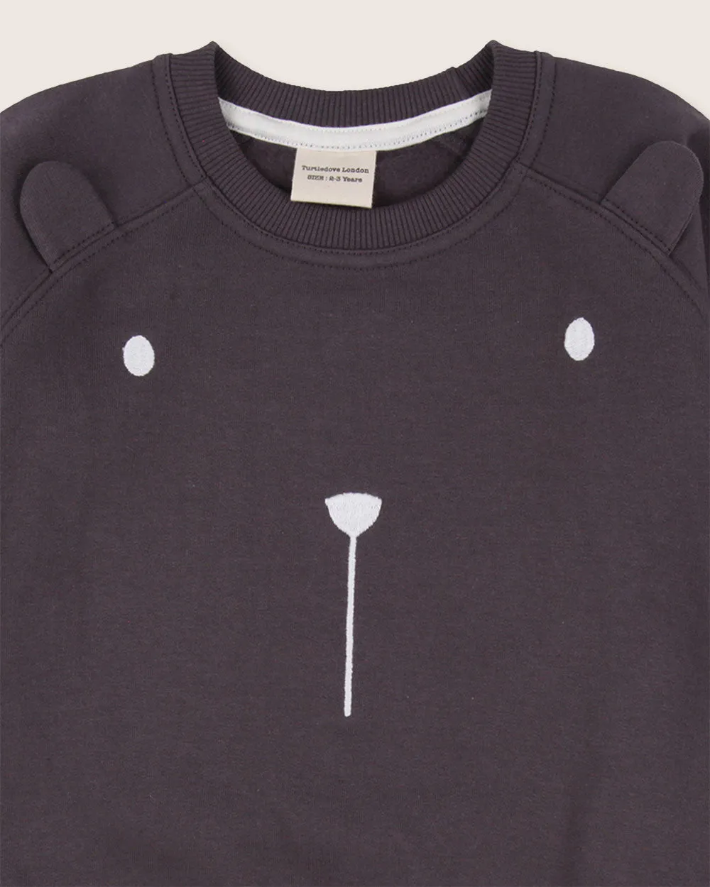 Charcoal Bear Face Sweatshirt