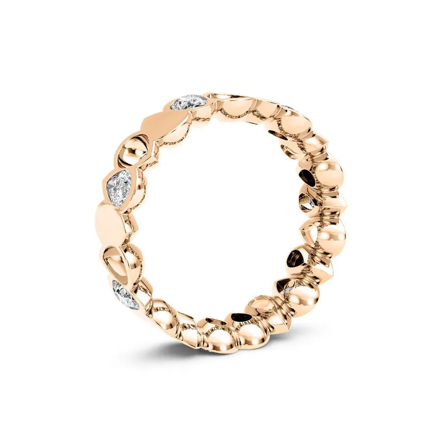 Chorost & Co. Private Collection 14K Rose Gold 1.00ct Diamond Pear Shapes Eternity Band