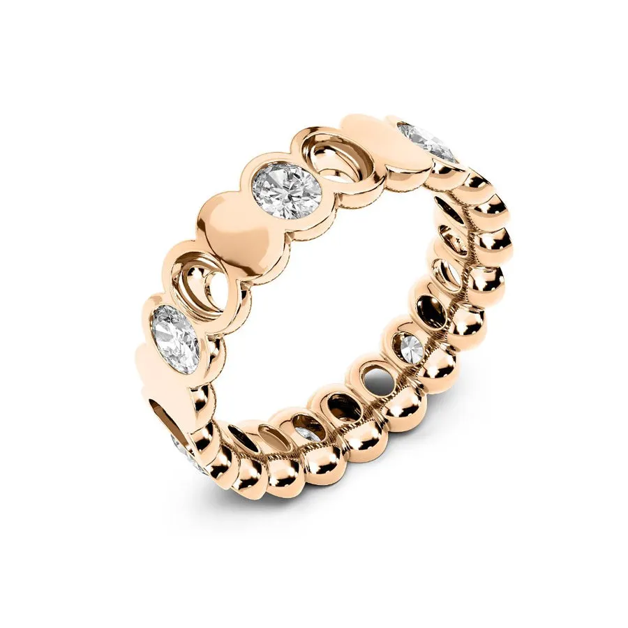 Chorost & Co. Private Collection 14K Rose Gold 1.00ct Diamond Pear Shapes Eternity Band