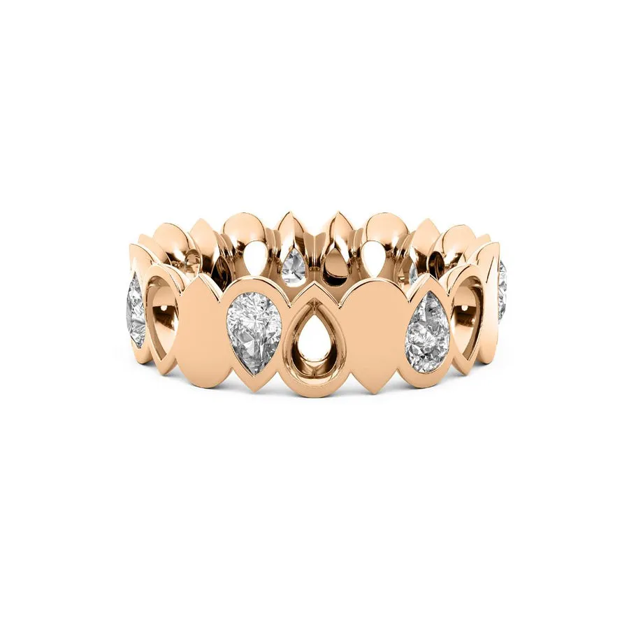 Chorost & Co. Private Collection 14K Rose Gold 1.00ct Diamond Pear Shapes Eternity Band