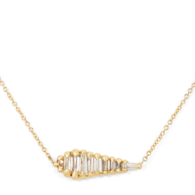 Diamond Baguette Shard Necklace - 11368