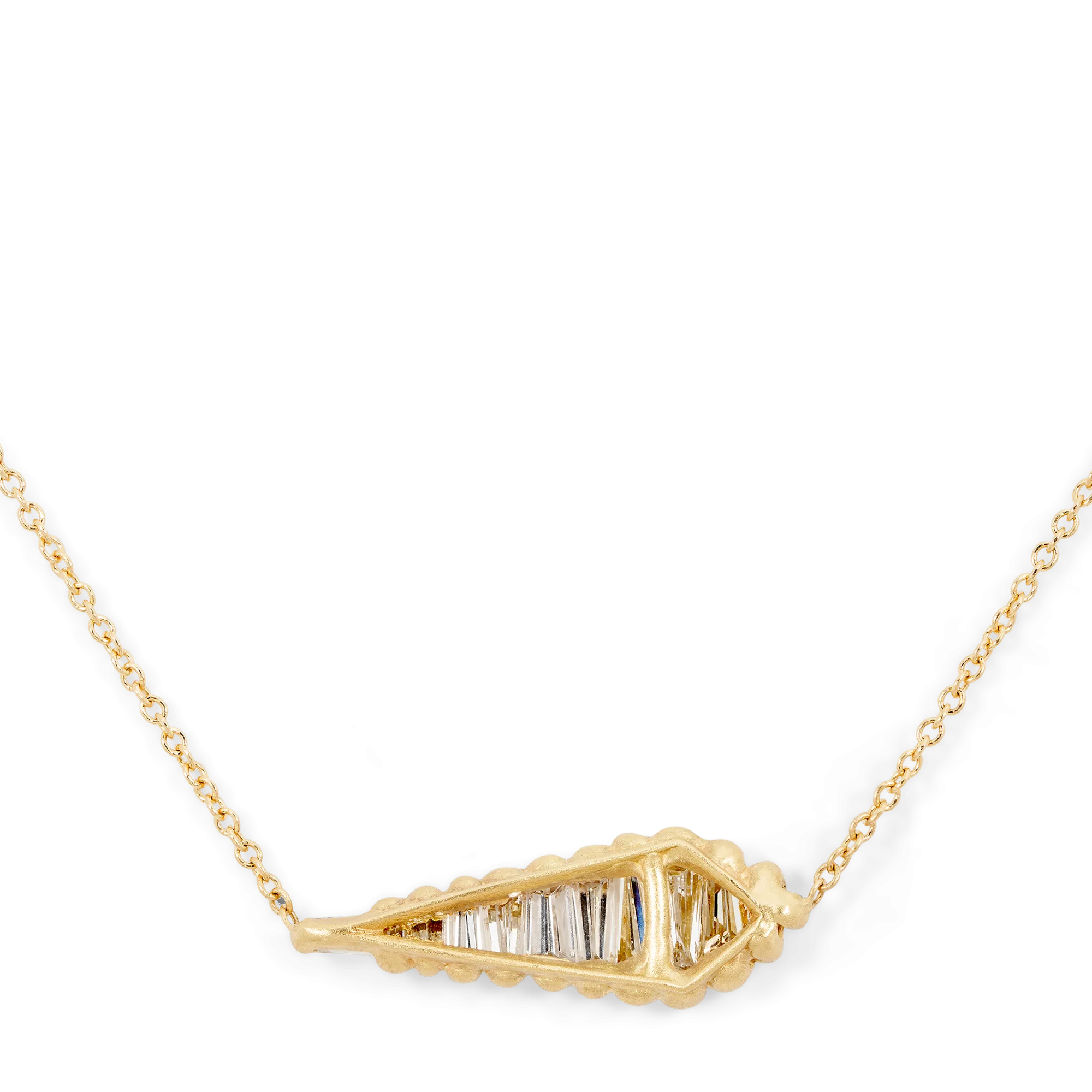 Diamond Baguette Shard Necklace - 11368