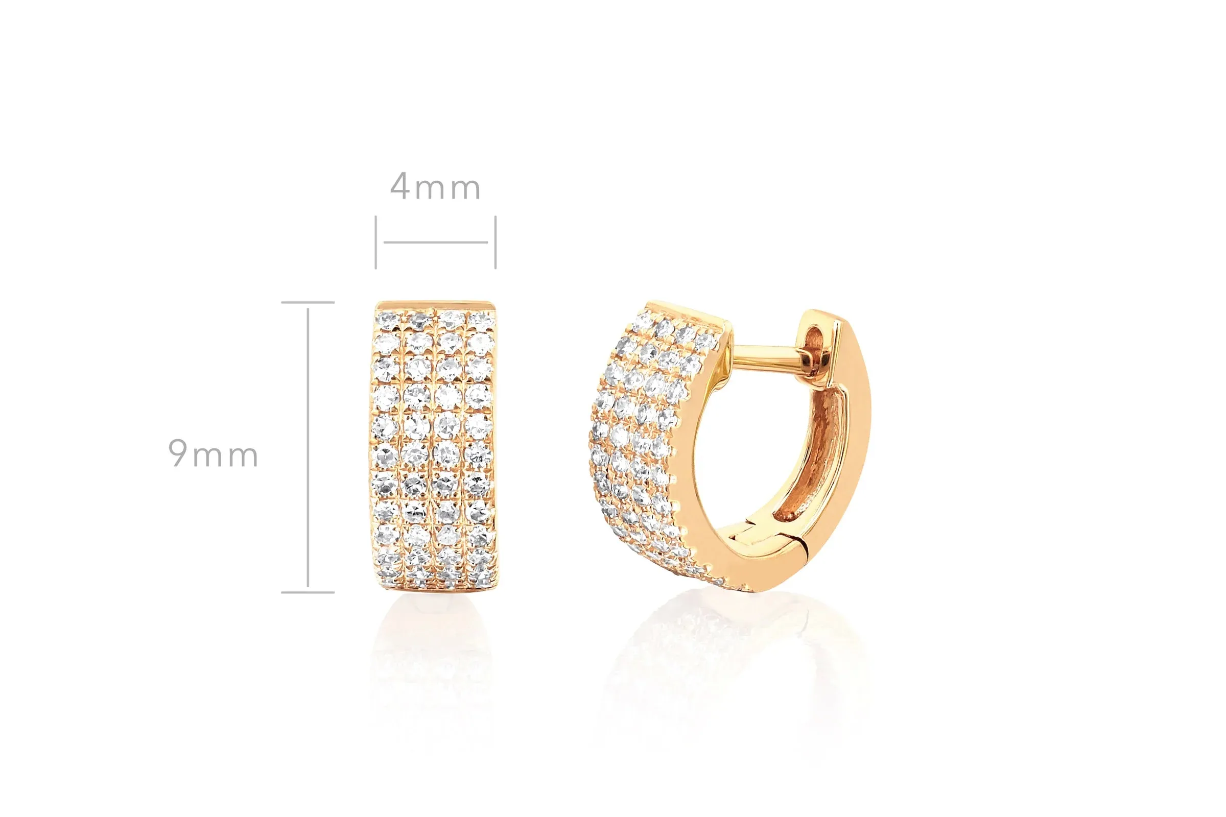 Diamond Jumbo Huggie Earring