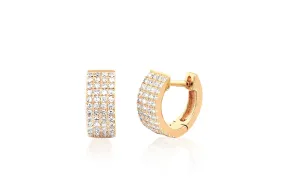 Diamond Jumbo Huggie Earring