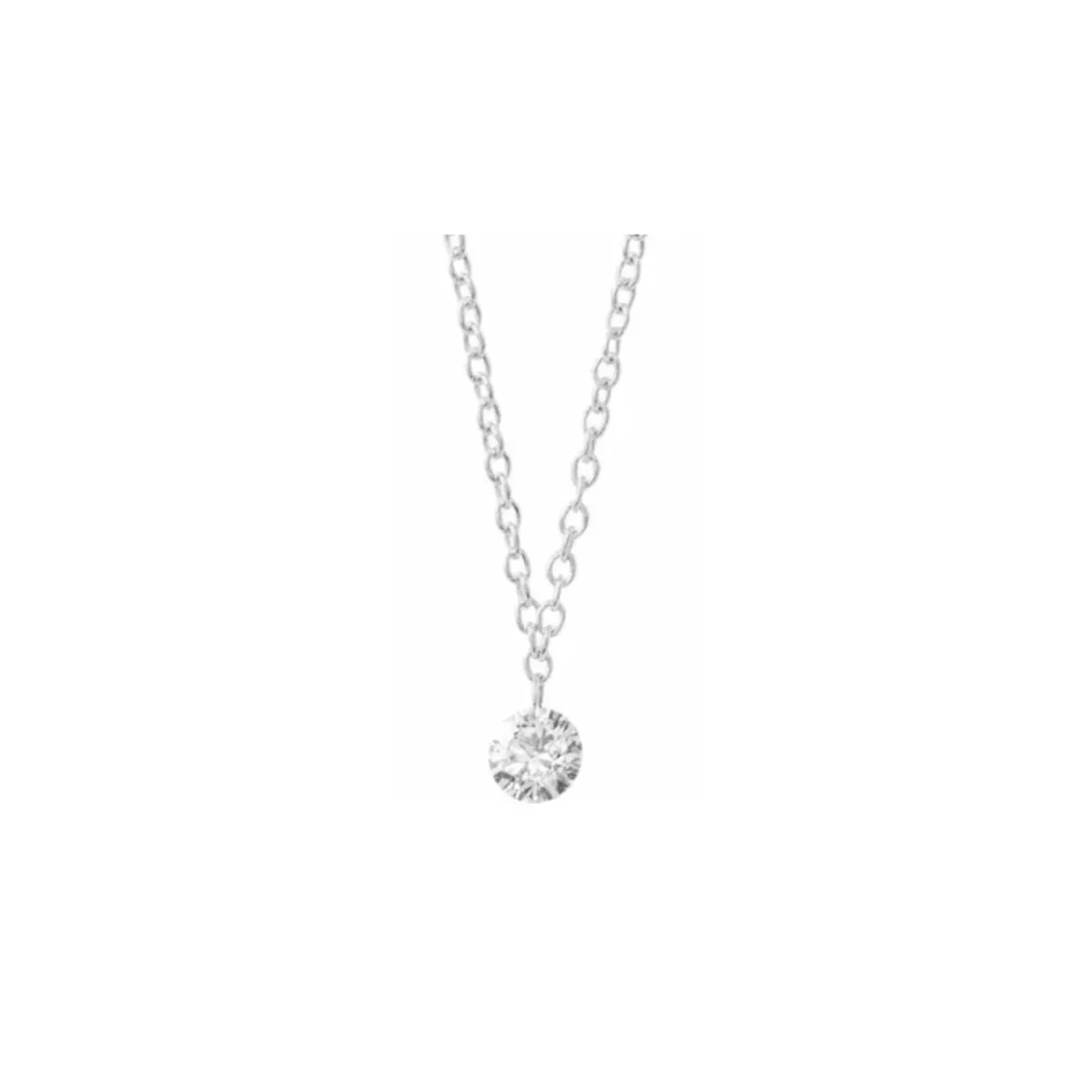 Drilled Diamond Necklace