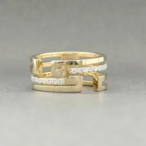 Estate 14K Y Gold 0.43ctw G/SI1-2 Diamond Geometric Ring