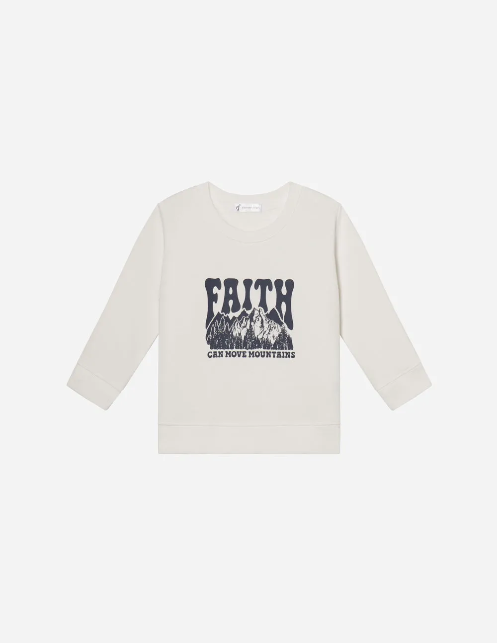 Faith Can Move Mountains Kids Crewneck