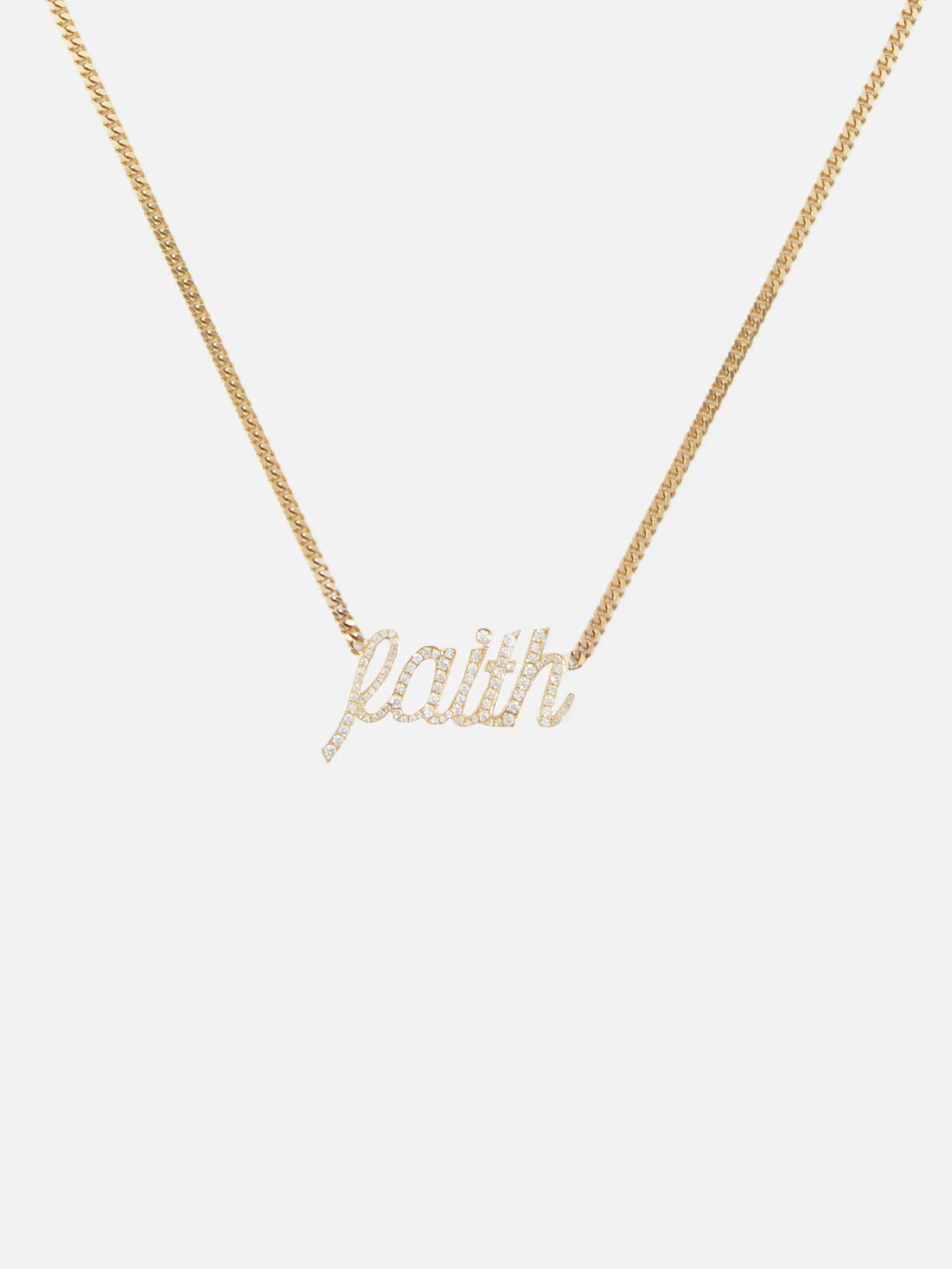 Faith Small La Firma Diamond Necklace