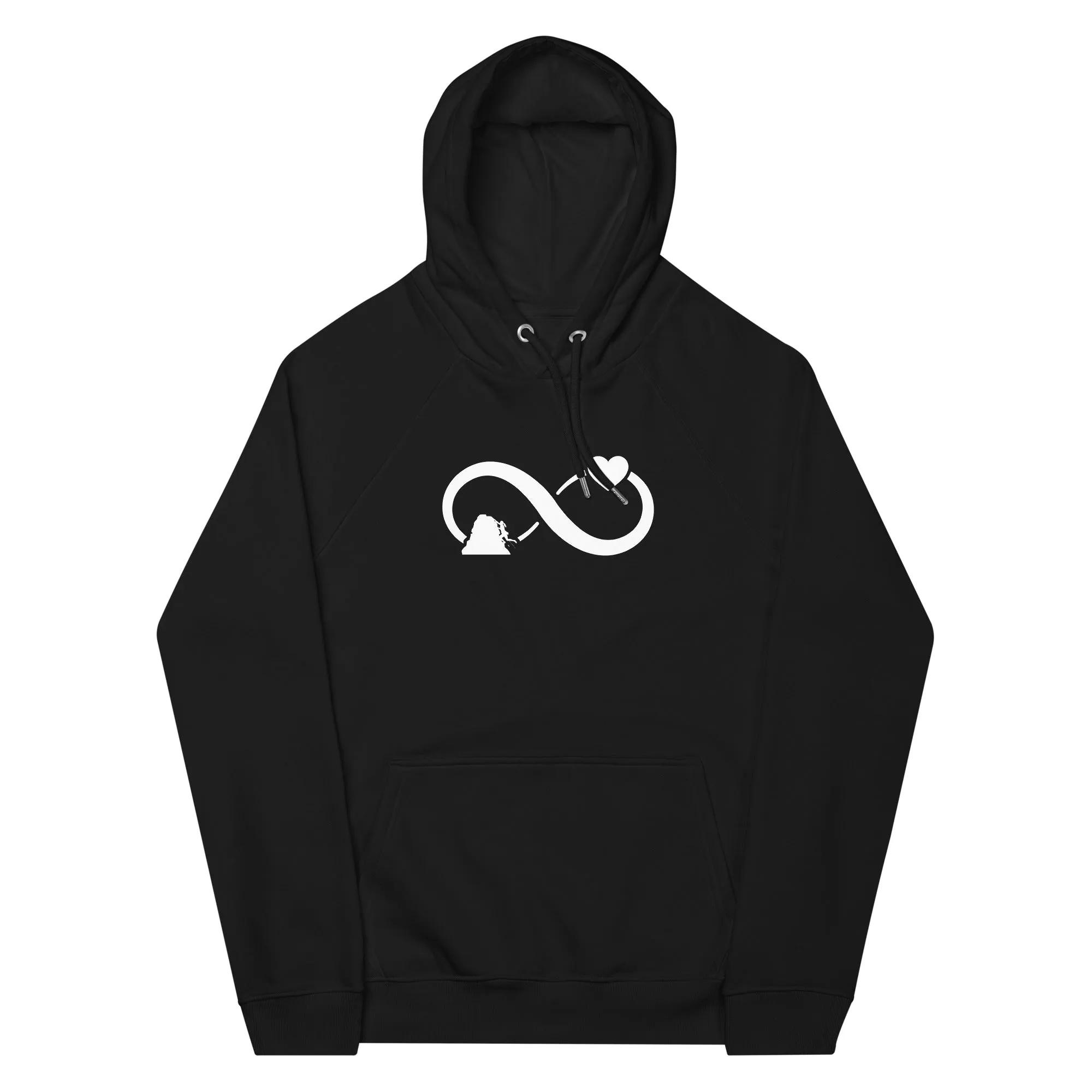 Infinity Heart and Climbing 1 - Unisex Premium Organic Hoodie