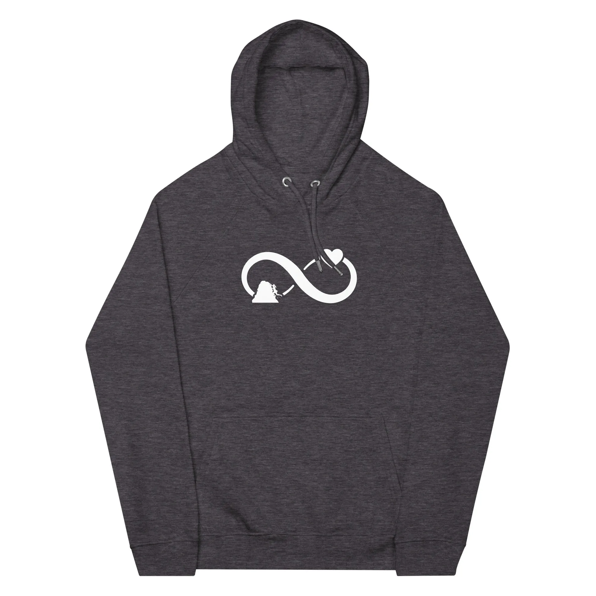 Infinity Heart and Climbing 1 - Unisex Premium Organic Hoodie