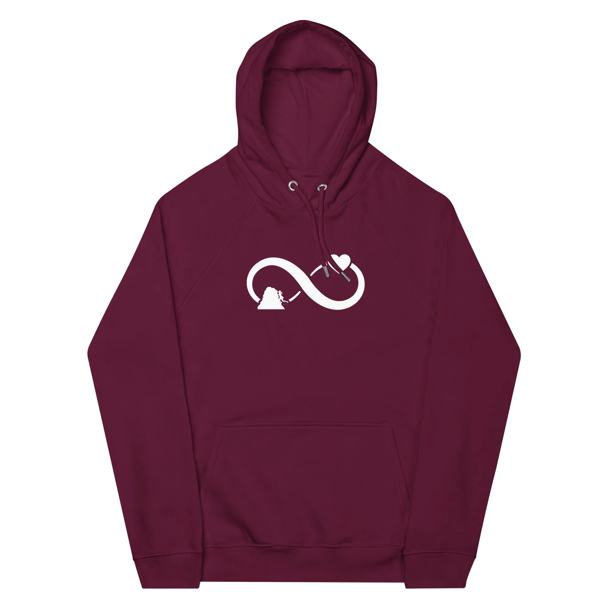 Infinity Heart and Climbing 1 - Unisex Premium Organic Hoodie