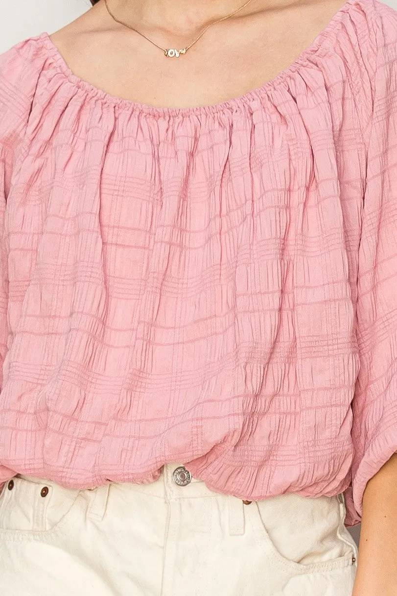 Kika Off Shoulder Pink Top