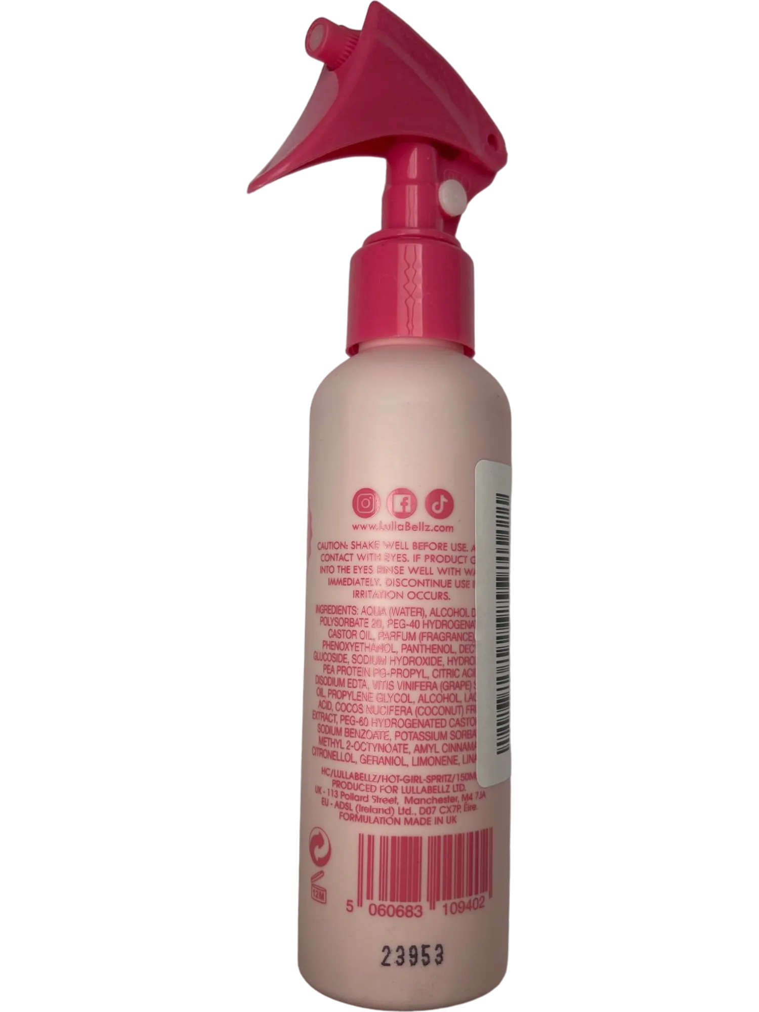 LullaBellz Pink 12-In-1 Hot Girl Spritz Heat Protection Spray 150ml