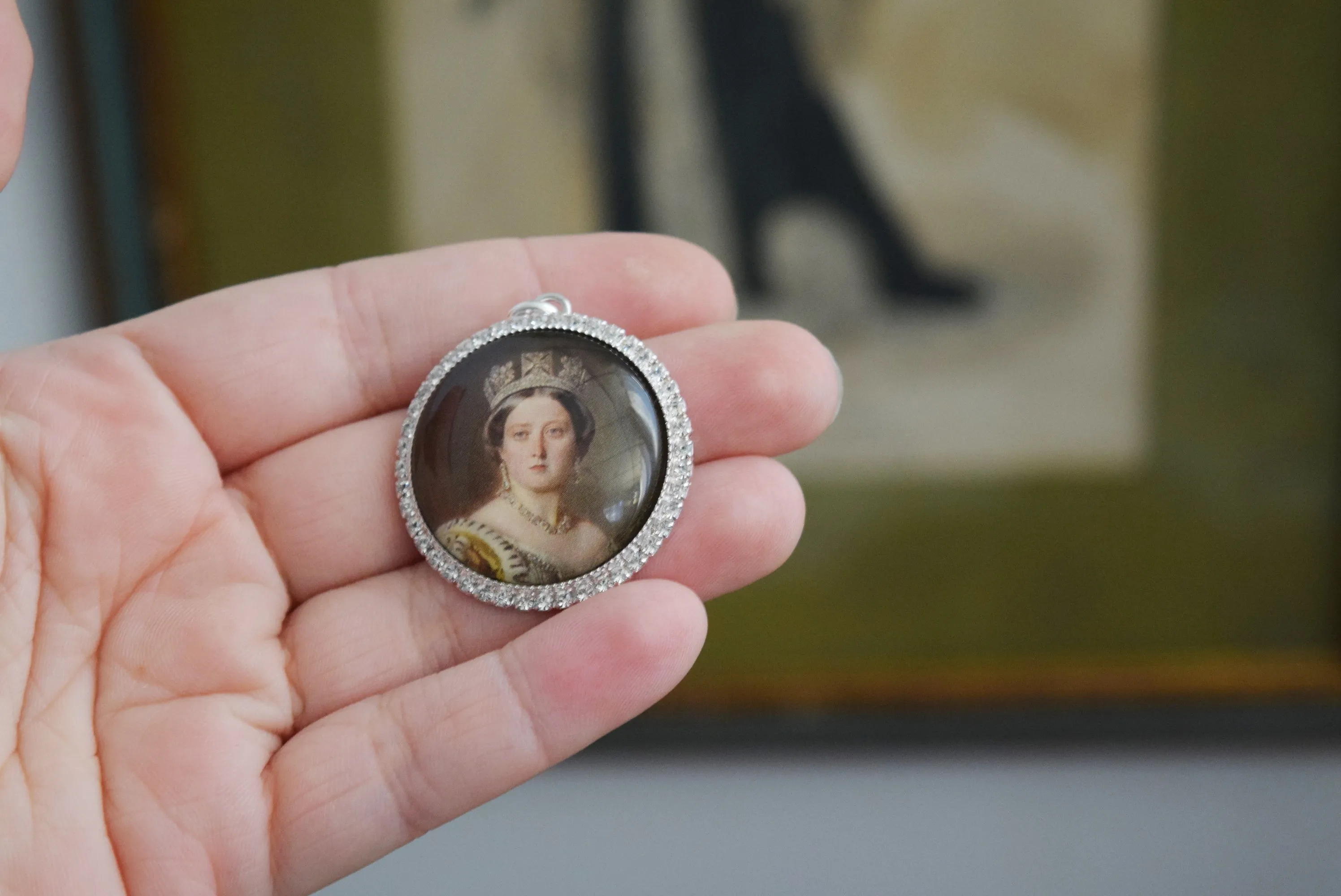 Miniature Portrait - Large Round - Queen Victoria