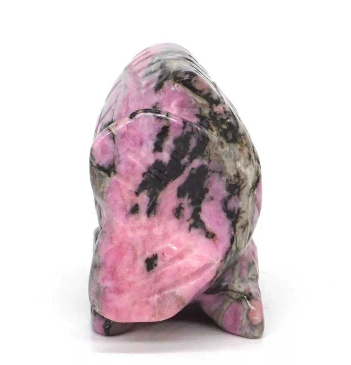 Natural Rhodonite gemstone carved Fish figurine