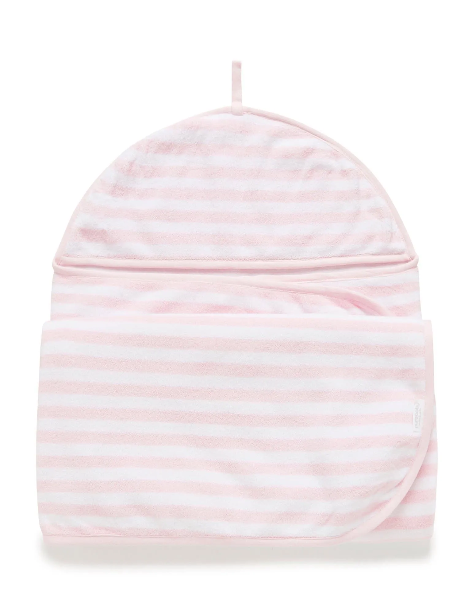 Pale Pink Stripe Hooded Towel