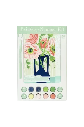 Poppies In Vase Paint By Number Kit