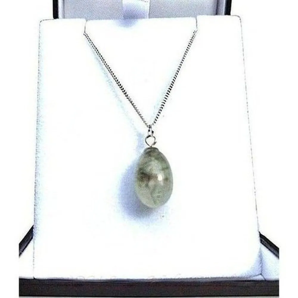 Prehnite Silver Necklace