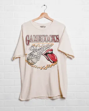 Rolling Stones Gamecocks Basketball Net Off White Thrifted Tee