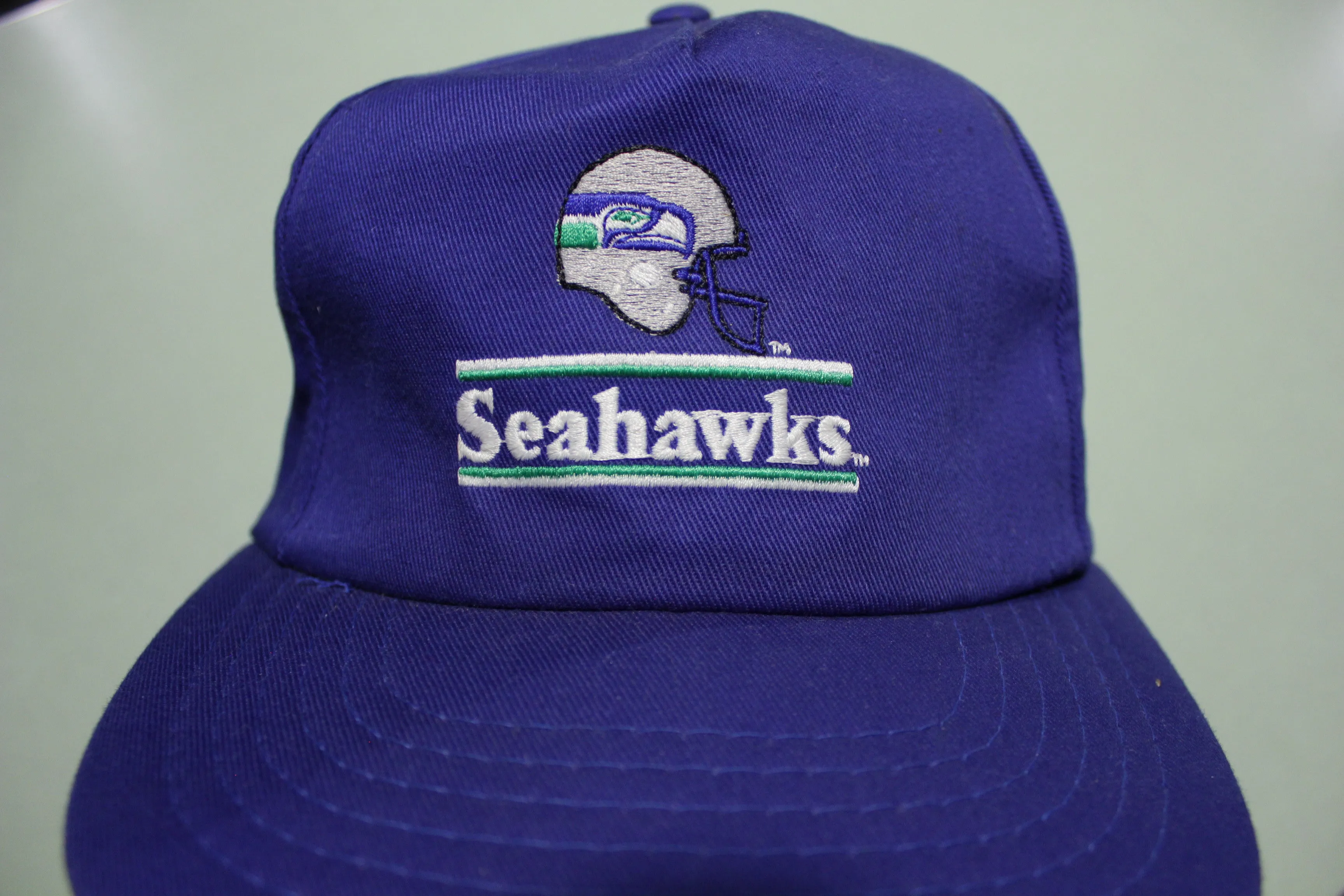 Seattle Seahawks Louisville Slugger Napa Deadstock Vintage 80's Adjustable Snap Back Hat