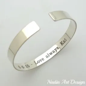 Secret Message Sterling Silver Bracelet