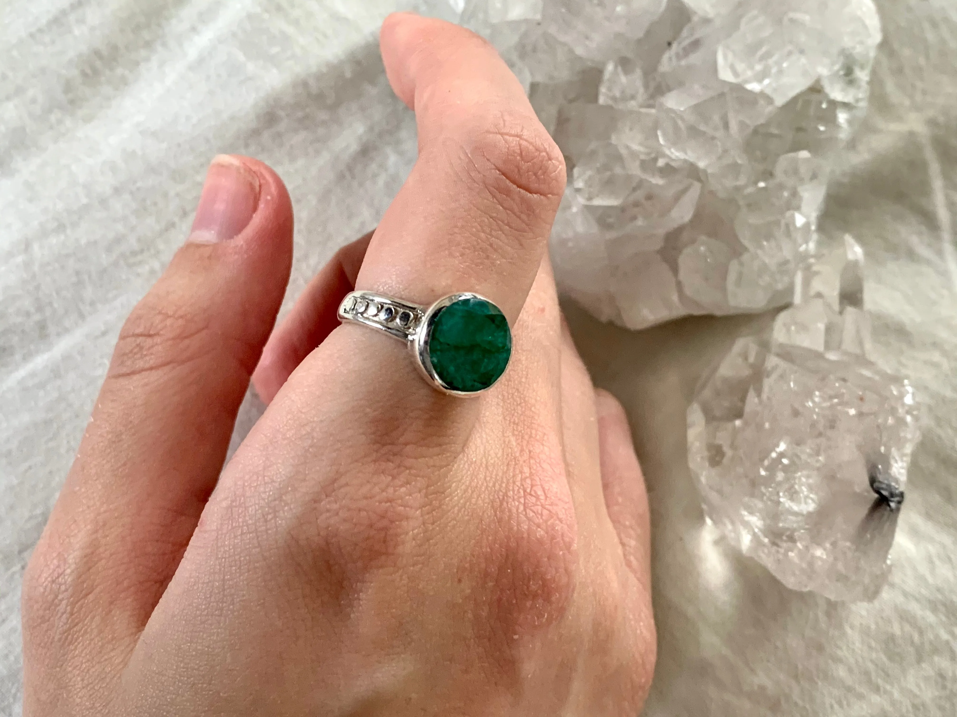 Semi- precious Emerald / Ruby / Sapphire Eseld Ring