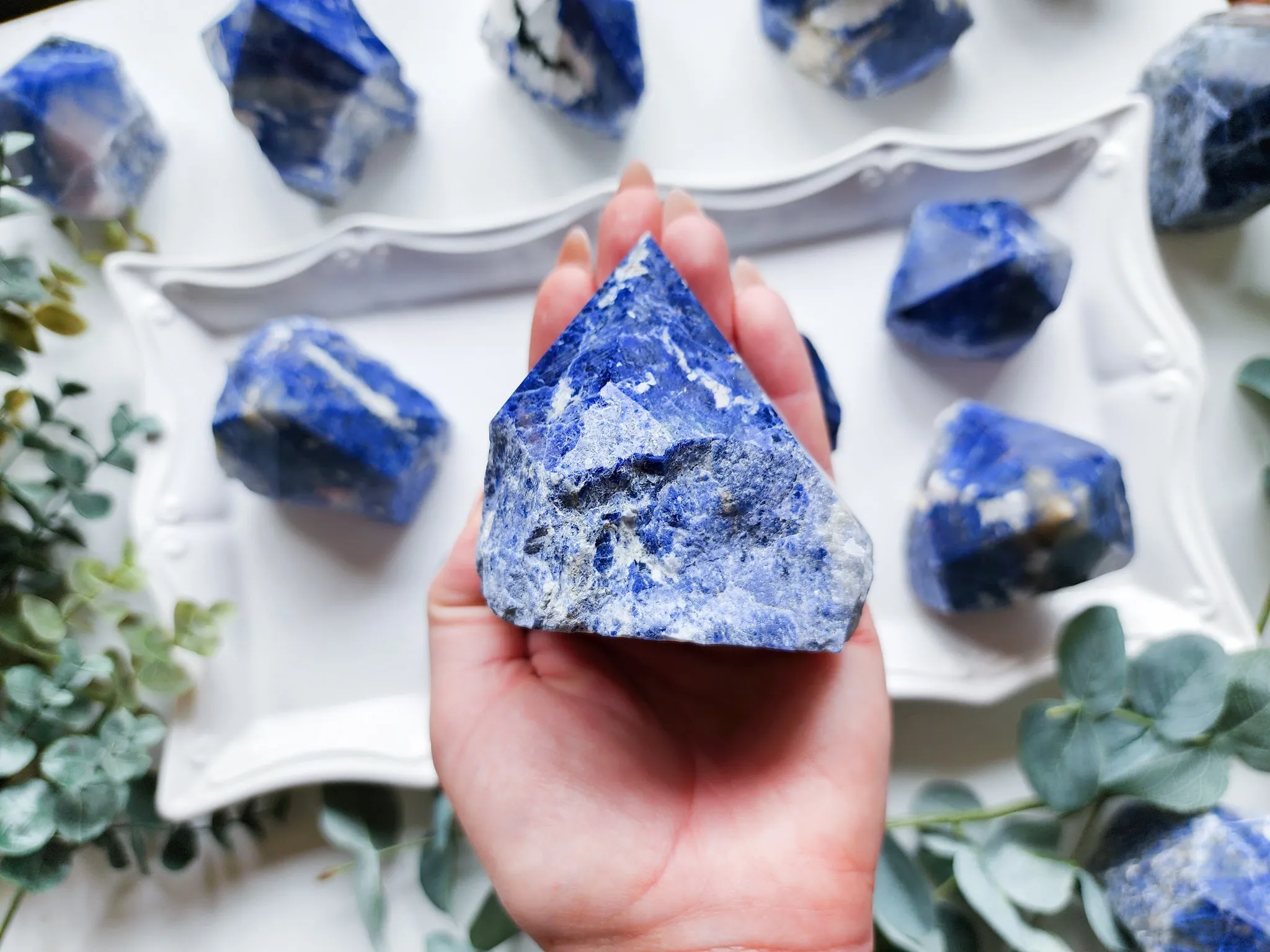 Sodalite Raw & Polished Points