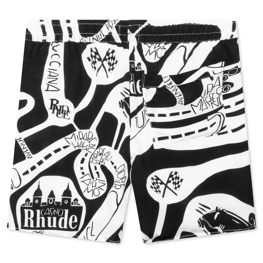 Strada Silk Short - Black/White