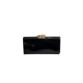 Ted Baker Black Cecilie Bobble Patent Matinee Wallet | Gently Used |