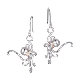 Two-Tone Octopus Earrings