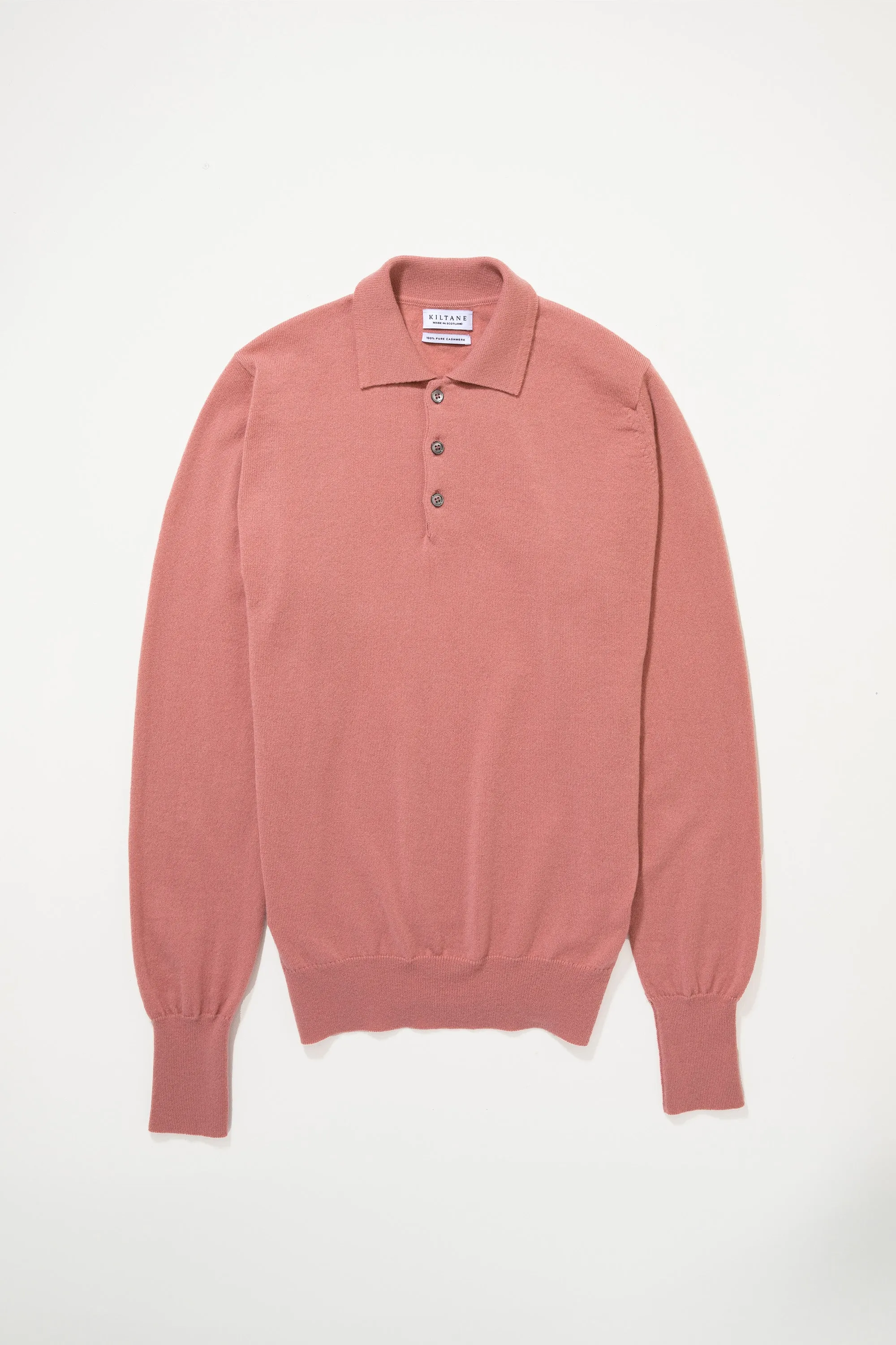 Unisex Made in Scotland Oxton Cashmere Sportshirt - Dusky Pink