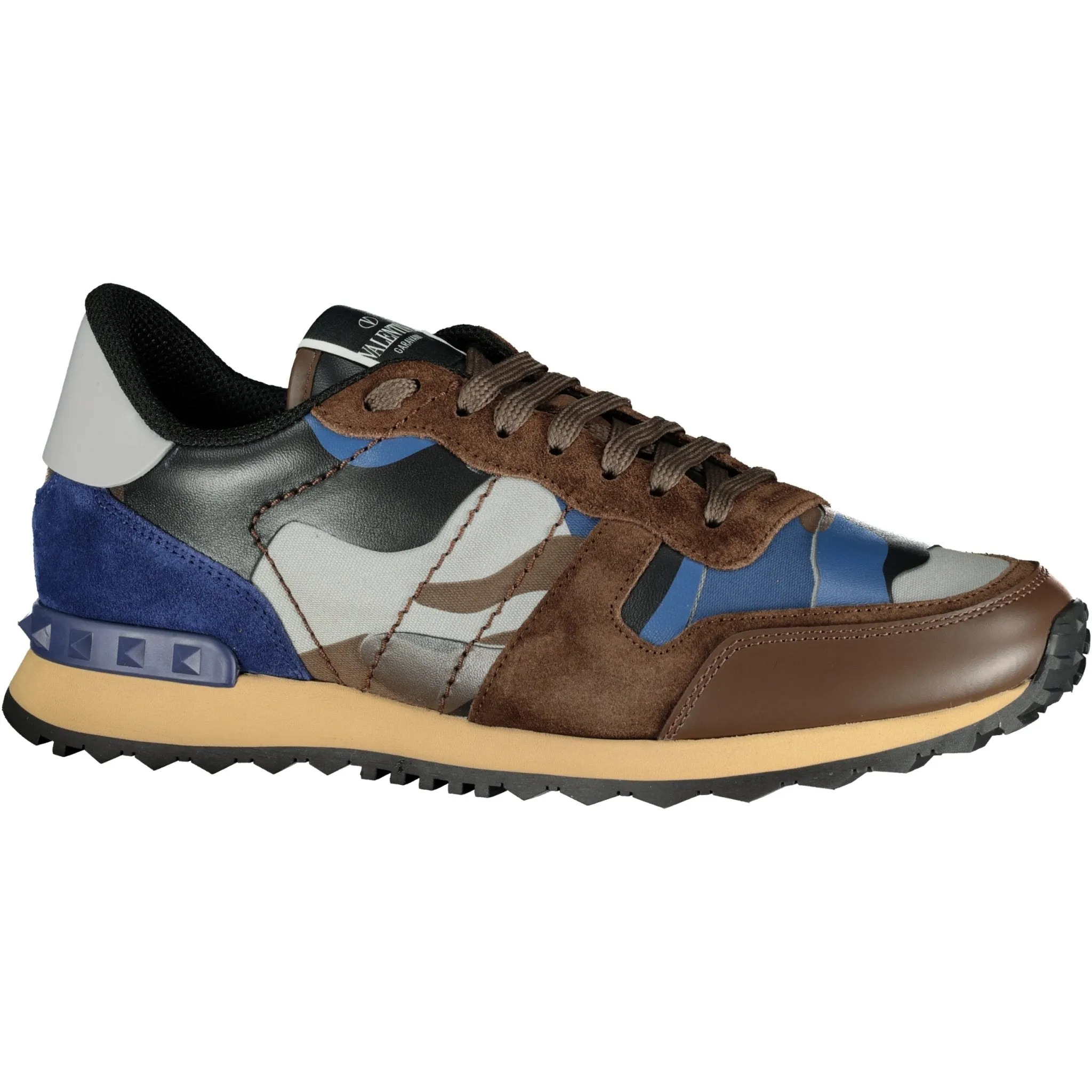 VALENTINO  BROWN & BLUE ROCKRUNNER TRAINERS