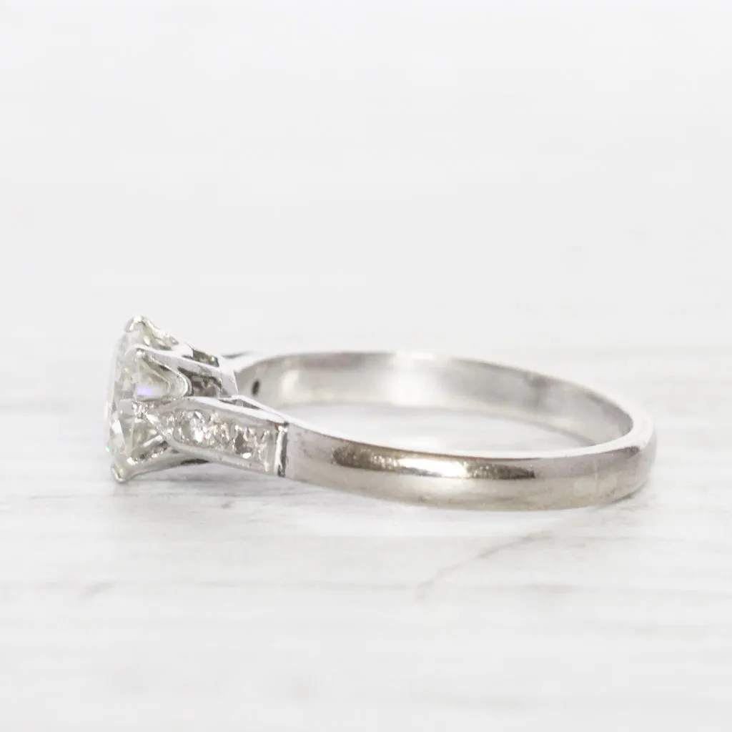 Vintage 1 Carat Brilliant Cut Diamond Solitaire