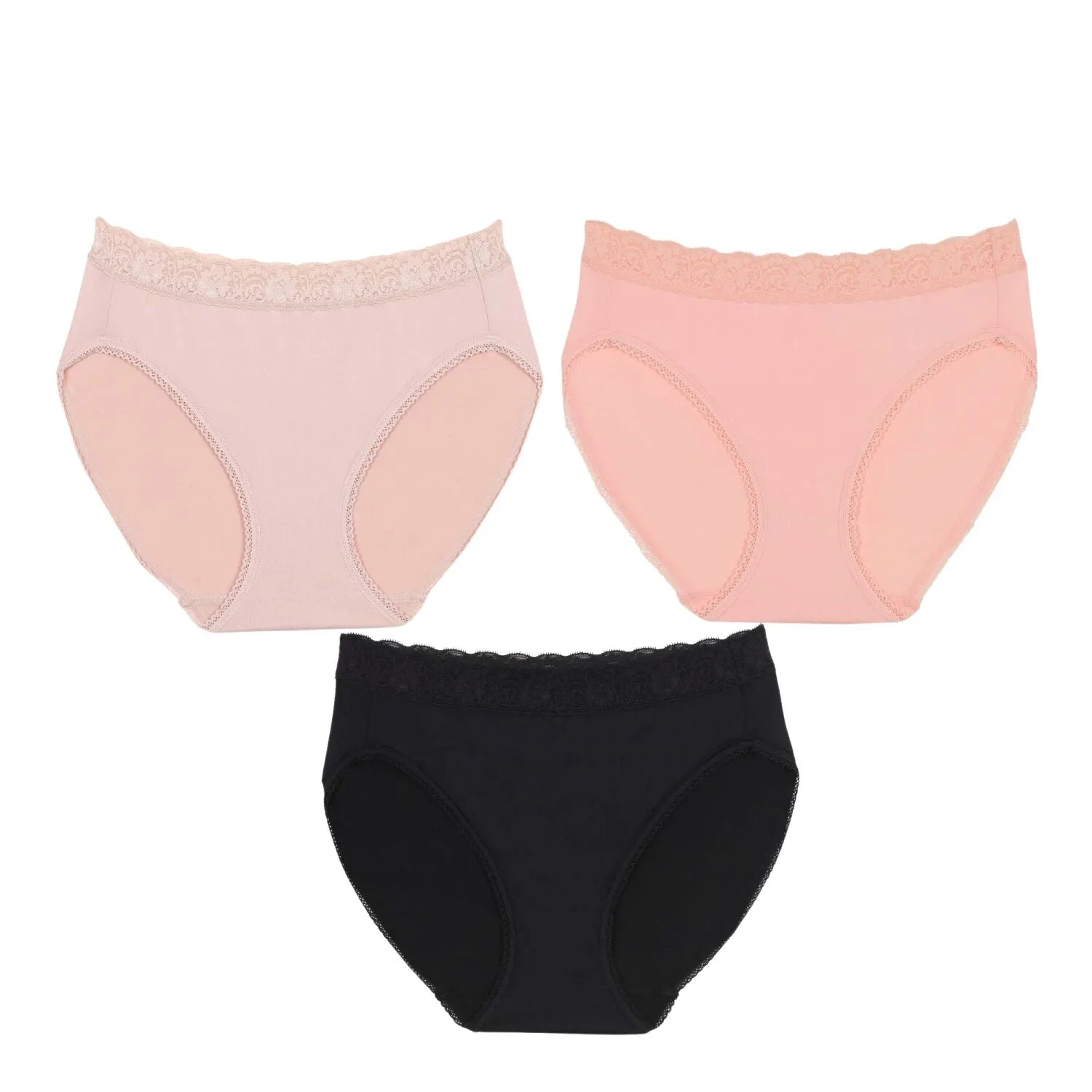 Wacoal Panty pack กางเกงในใส่สบาย รูปแบบบิกินี่ set 3 ชิ้น รุ่น WU1T35 คละสี (สีเบจ-สีดำ-สีชมพูอมส้ม)